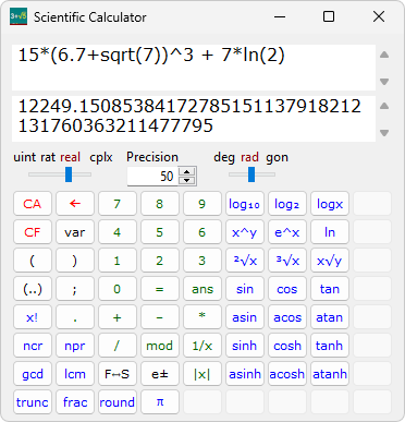 Fraction calculator, rational numbers